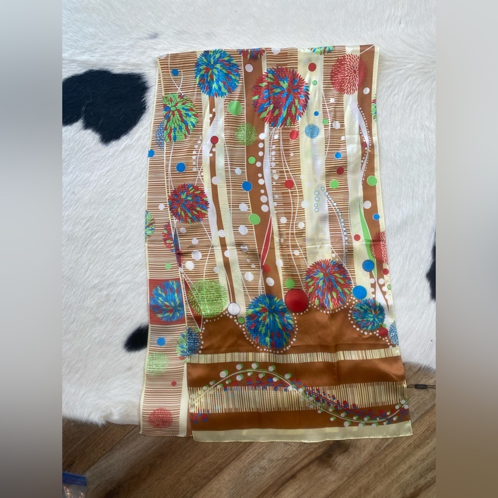 William Boss 100% silk scarf retro art deco style made in Italy - Picture 7 of 8